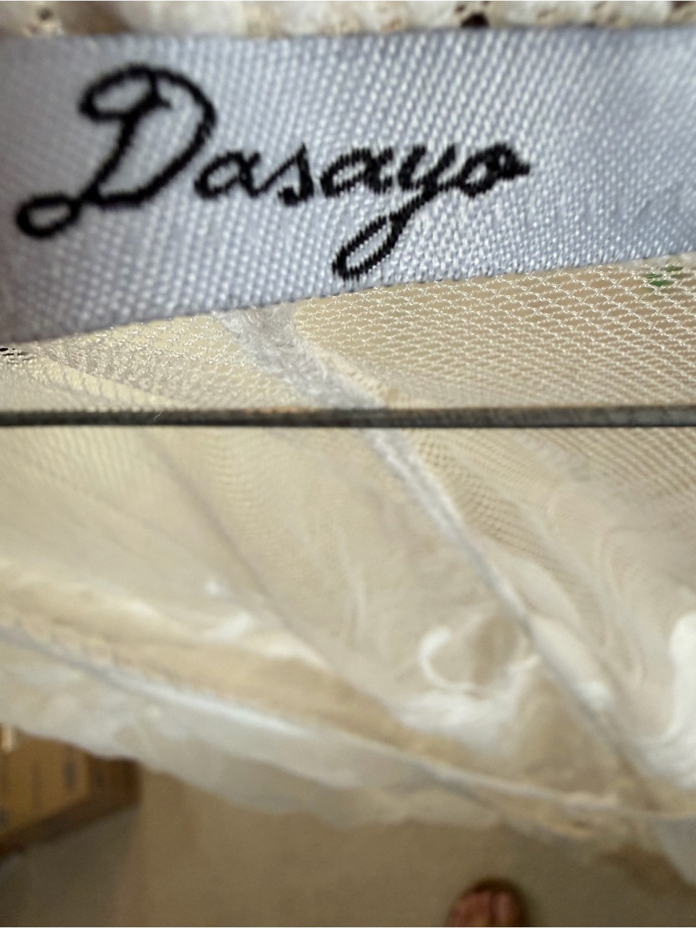 Sheer Embroidered Kimono Cover-Up in Cream - Picture 13 of 13